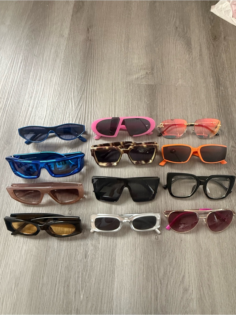 Assorted Fashion Sunglasses Set - Pink, Blue, Orange & More